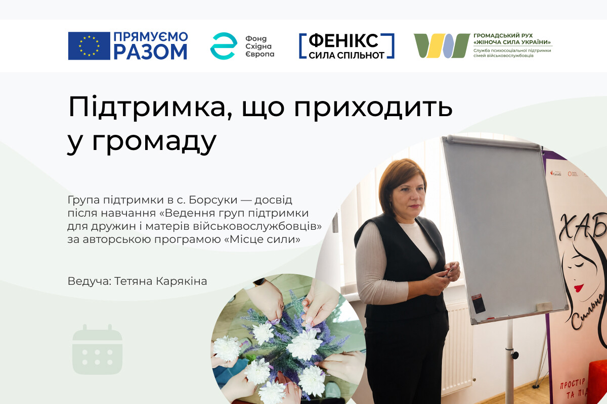 Після навчання за програмою «Місце сили» підтримка приходить у громади: досвід групи в Борсуках